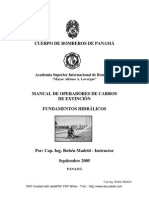 Manual de Operadores de Carros de Extinción. Fundamentos Hidráulicos. Cuerpo de Bomberos de Panamá