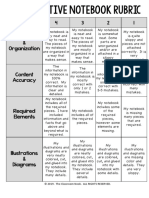 Interactive Notebook Rubric