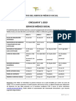 CIRCULAR #1-2019 Servicio Médico Social