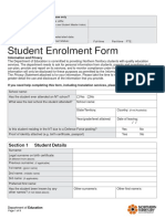 Student Enrolment Form PDF