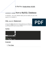 Delete Data From A MySQL Database