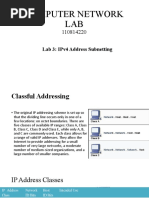 Computer Network Lab: Lab 3: Ipv4 Address Subnetting