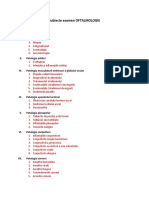 Subiecte Examen OFTALMOLOGIE