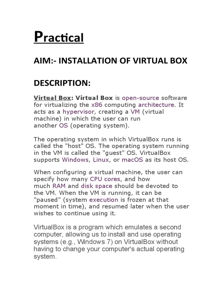 Virtual Box Installation | PDF | Technology & Engineering