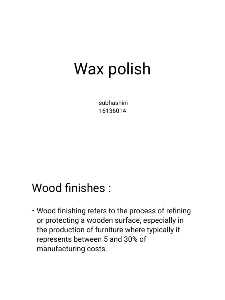MC Wax Polish PDF Materials Chemicals