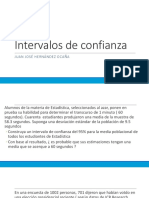 Intervalos de Confianza Ejercicios 2018