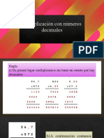 Multiplicación con números decimales