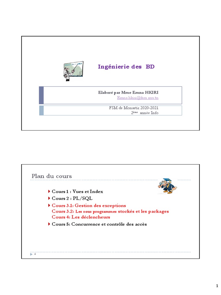 Gestion des exceptions en PL/SQL | PDF | PL/SQL | Programmation ...