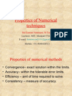 2 Properties of Numerical Techniques