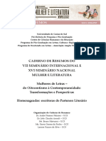 CADERNO DE RESUMOS - Mulher e Literatura PDF
