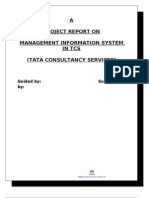 A Project Report On Management Information System in Tcs (Tata Consultancy Services)