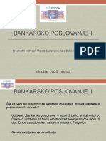 Bankarsko Poslovanje II - Materijal Za Prvu Sedmicu