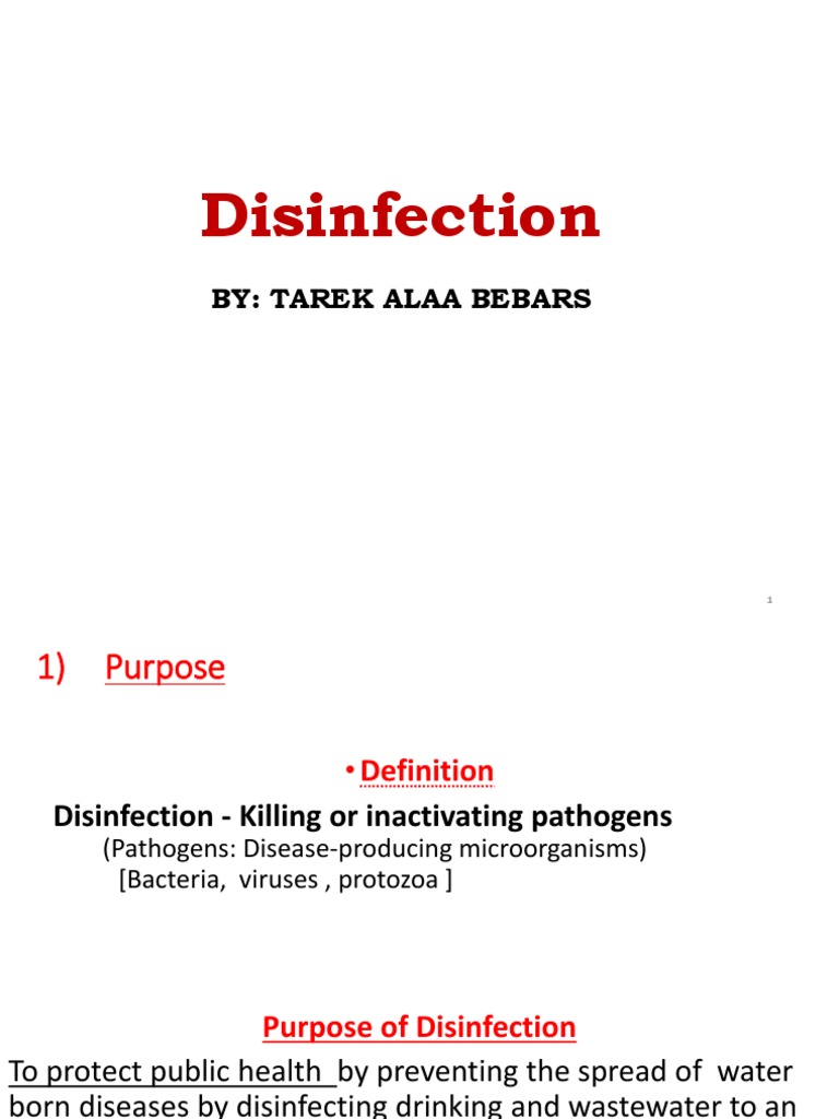 Disinfection Research PDF Water Purification Disinfectant