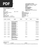 Statement of Account: State Bank of India