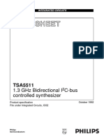 Data Sheet: 1.3 GHZ Bidirectional I C-Bus Controlled Synthesizer