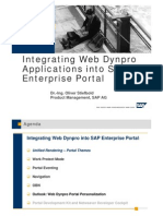 Integrating Web Dynpro Applications into Sap Enterprise Portal