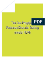 Tata Cara Pengajuan Perjalanan Dinas Dan Training (FIORI)