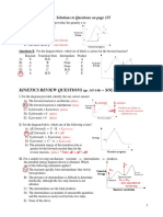 Kinetics Review Questions - Solutions