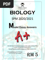 BIO - SPM 2020 Model Answers - Predicted Questions