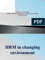 HRM in Changing Environment