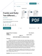 Case Study # 2 Frankie and Rudy: Two Different : Documents Science & Mathematics Psychology