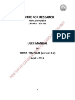 Centre For Research: User Manual