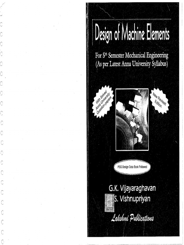 Design of Machine Elements by Vijayaraghavan PDF | PDF
