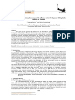 The Philosophy of Sufficiency Economy and Its Influence On The Development of Hospitality Industry in Thailand