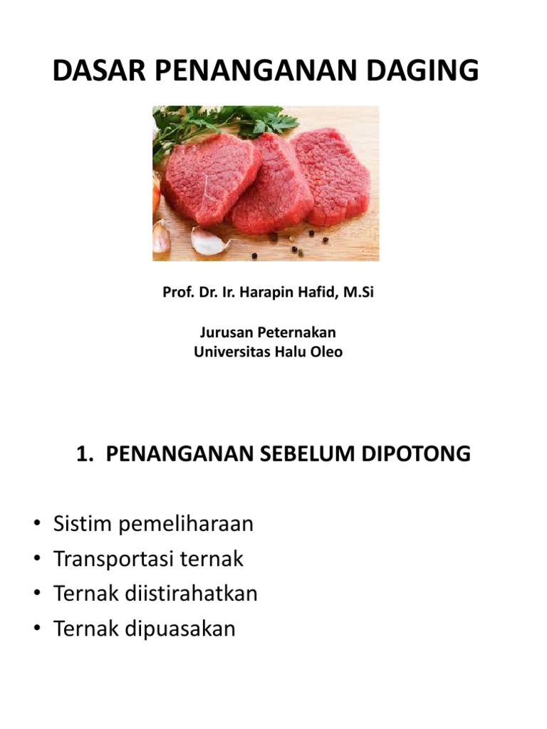 03 - PRINSIP PENANGANAN DAGING Ok | PDF