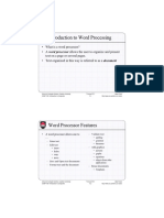 Introduction To Word Processing