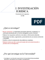 Lección I. INVESTIGACION JURÍDICA - Presentación