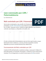 Relé Controlado Por LDR - Fotorresistencia - Electrónica Unicrom