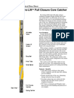 Hydro-Lift Core Catcher Technical Data Sheet