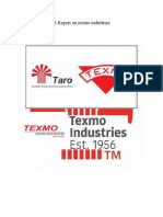 Report on Texmo Industries' History and Products/TITLE