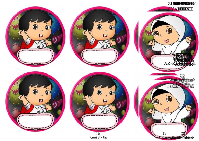 Tagging Meja, Kerusi Dan Pencil Box Murid Pra | PDF