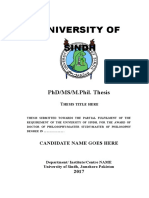 Thesis Template Survey Research by Dr. Saima Kamran Pathan Annex. A SUJ-PhDMSM - Phil 24-11-2020 Version 2