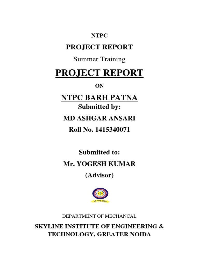Report Ntpc Pdf Pdf Transformer Boiler