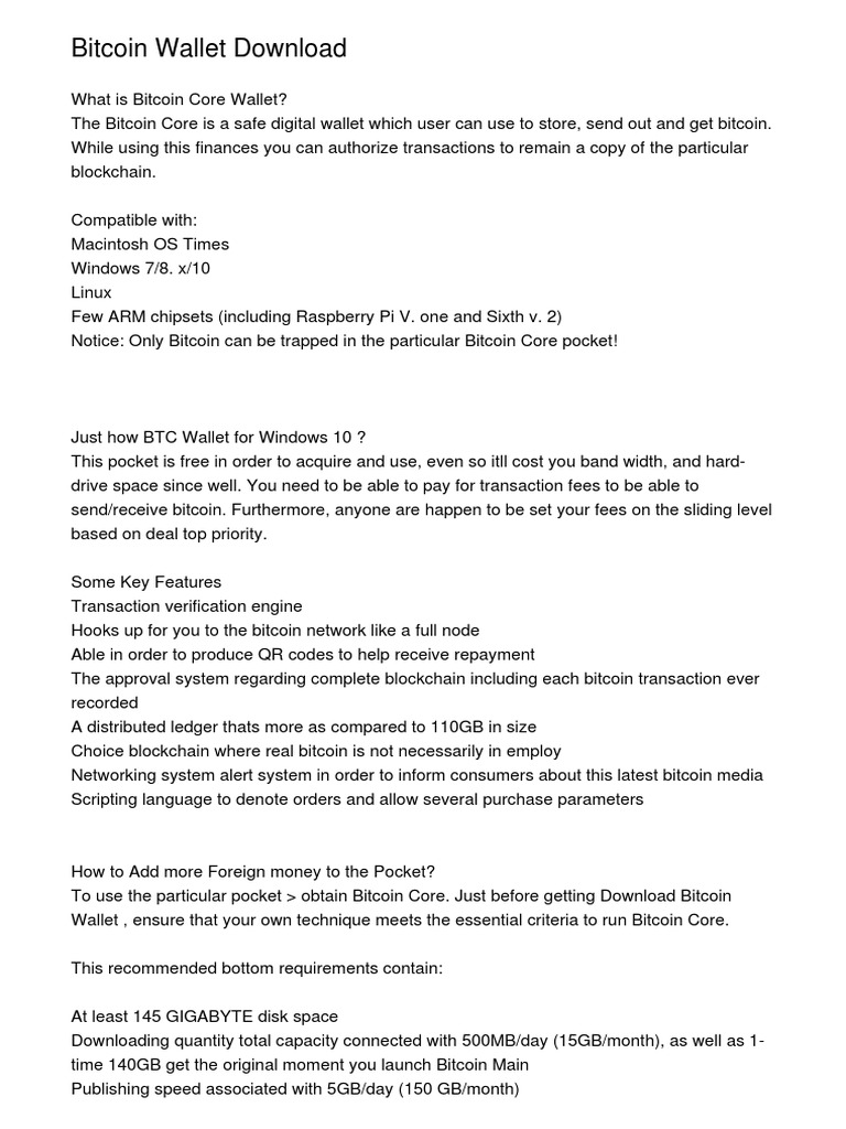 Bitcoin Wallet Download | PDF | Bitcoin | Information Age