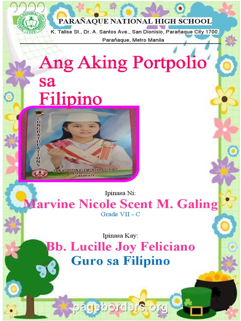 Portfolio Meaning Filipino