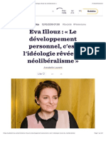 Eva Illouz - Le Développement Personnel, C'est L'idéologie Rêvée Du Néolibéralisme