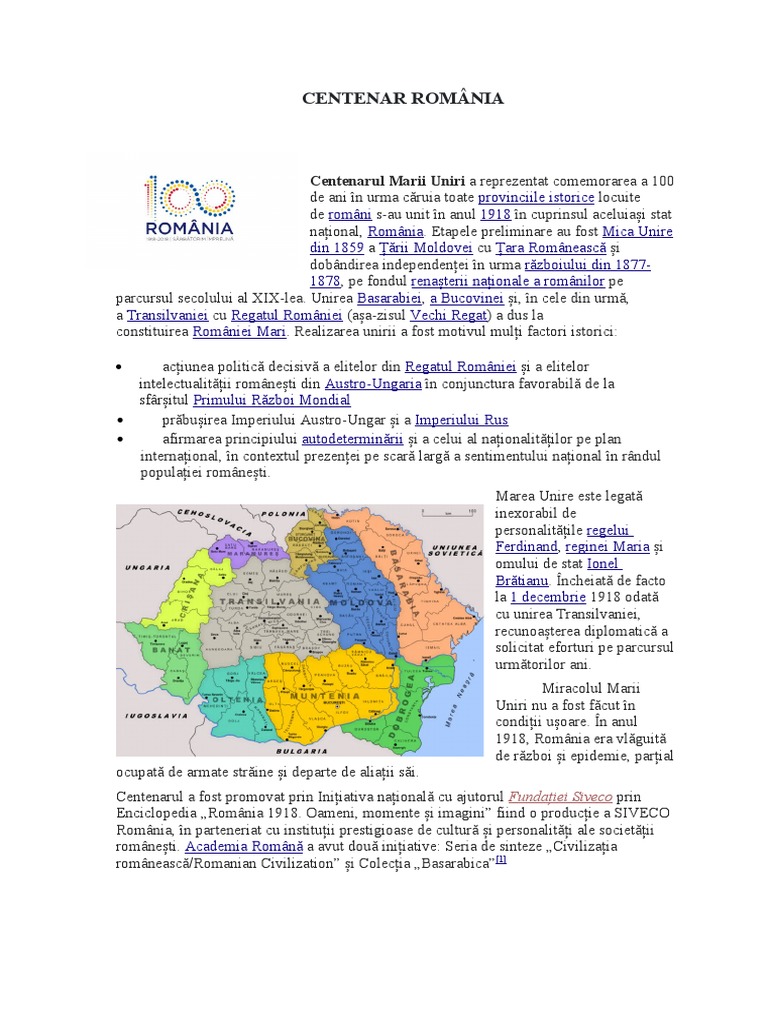 Centenar România | PDF