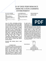 Analysis of Dsss Performance Under Communication-Jamming Environment