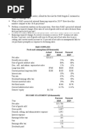 Chapter 3 Problem 9: R&E Supplies Facts and Assumptions ($ Thousands) Actual Forecast Forecast 2017 2018 2019