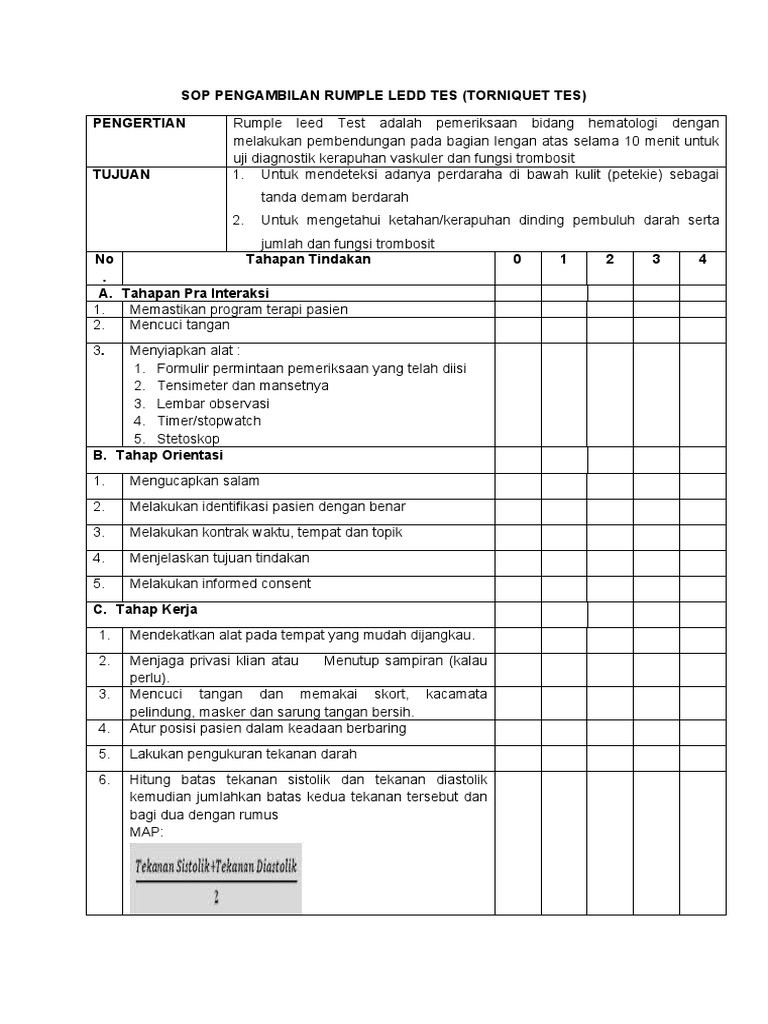 Prosedur Rumple Leed Test Hematologi | PDF
