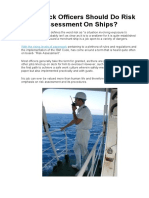 How Deck Officers Should Do Risk Assessment On Ships