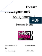 Event Management: Assignment 1