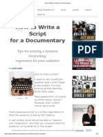 4 How To Write A Script For A Documentary PDF