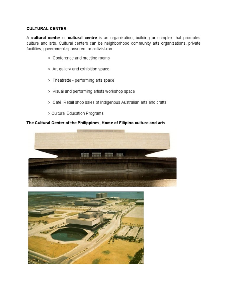 Cultural Center of the Philippines Overview | PDF | Theatre ...