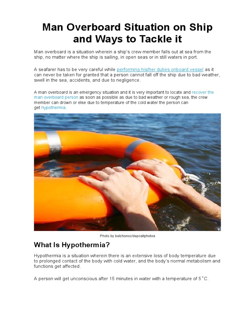 Man Overboard Situation On Ship and Ways To Tackle It | PDF | Ships ...