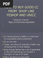 How To Buy Good CC From Shop Like Feshop and Unicc